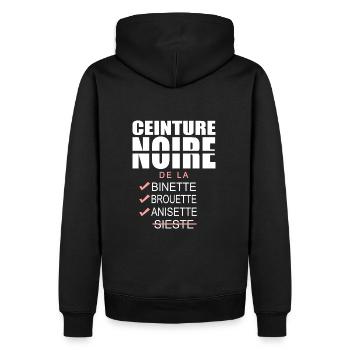 Humour Homme jardinier jardin - Sweat à capuche Premium bio Homme - noir - Dos - Nico (187cm)