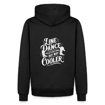 Line dancing is cooler - Dancing is my passion - Men’s Premium Organic Hoodie - black - Back - Nico (187cm)