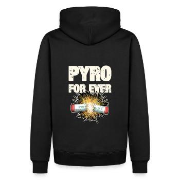 Pétard Pyro For Ever - Sweat à capuche Premium bio Homme - noir - Dos - Nico (187cm)