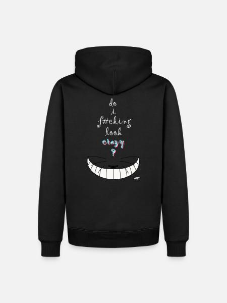 Alice crazy cat - Men’s Premium Organic Hoodie - black