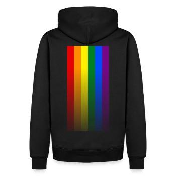Homosexueller Stolz verblassen - Männer Premium Bio Hoodie - Schwarz - Hinten - Nico (187cm)