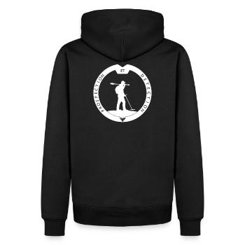 disc prospection et detection blc - Sweat à capuche Premium bio Homme - noir - Dos - Nico (187cm)