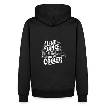 Line Dance ist cooler - Tanzen meine Passion - Männer Premium Bio Hoodie - Schwarz - Hinten - Nico (187cm)