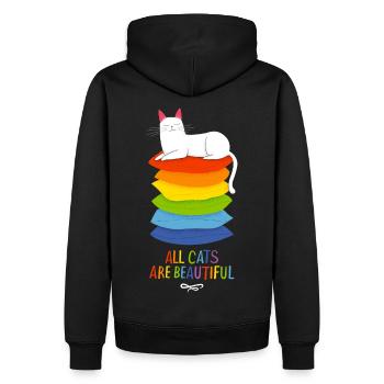 All Cats Are Beautiful - Sweat à capuche Premium bio Homme - noir - Dos - Nico (187cm)