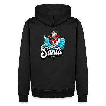 Santa Claus California - Männer Premium Bio Hoodie - Schwarz - Hinten - Nico (187cm)