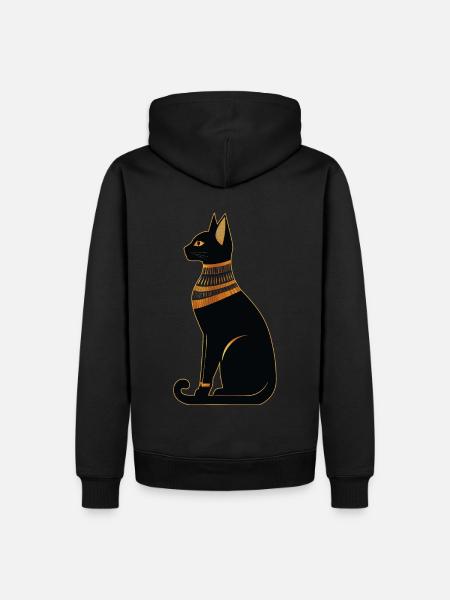 Chat égyptien - Sweat à capuche Premium bio Homme - noir