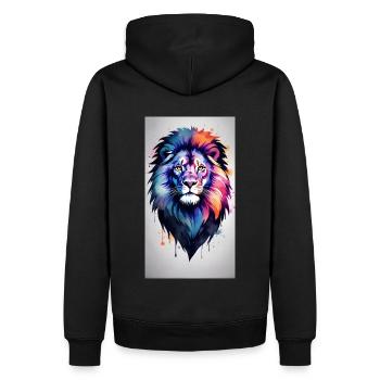 LionUP2 - Sweat à capuche Premium bio Homme - noir - Dos - Nico (187cm)