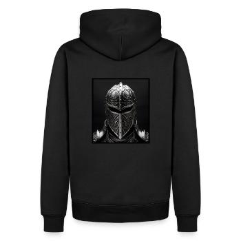 King Helmet - Men’s Premium Organic Hoodie - black - Back - Nico (187cm)