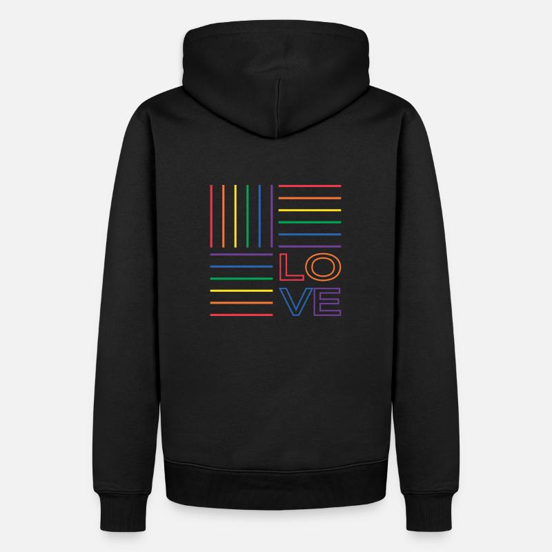 LGBT Pride - Männer Premium Bio Hoodie - Schwarz