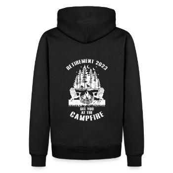 Camping Urlaub 2023 Rentner Pensionär Reisen Rente - Männer Premium Bio Hoodie - Schwarz - Hinten - Nico (187cm)