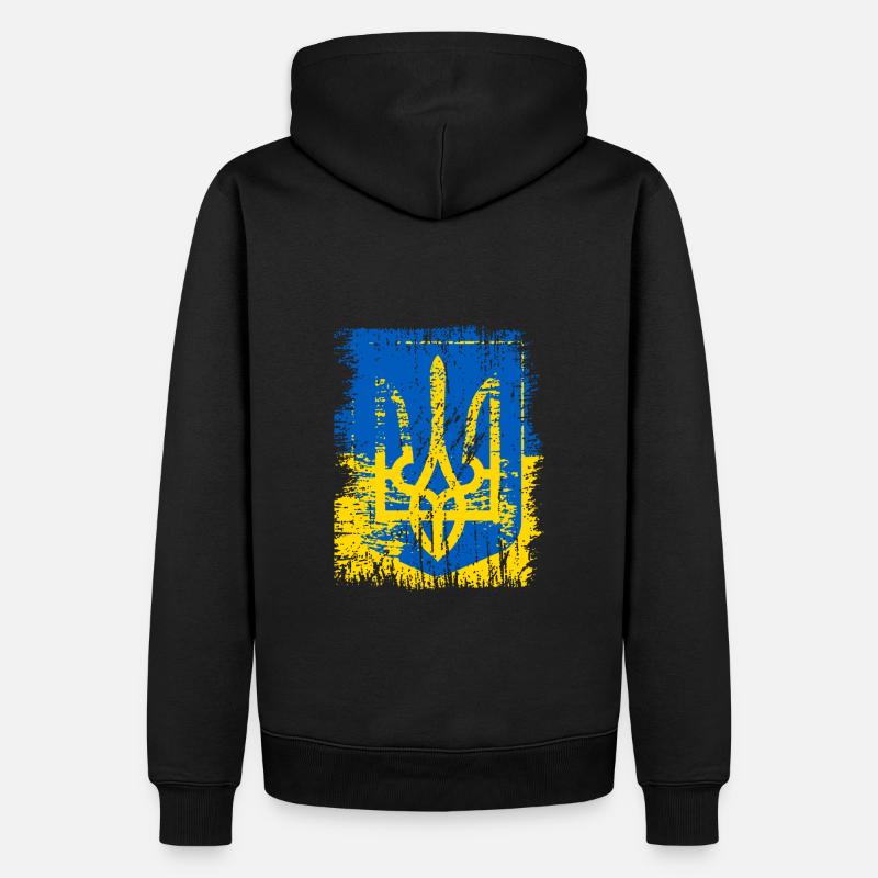 Ukraine - Sweat à capuche Premium bio Homme - noir