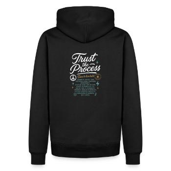 Trust_the_Process - Men’s Premium Organic Hoodie - black - Back - Nico (187cm)