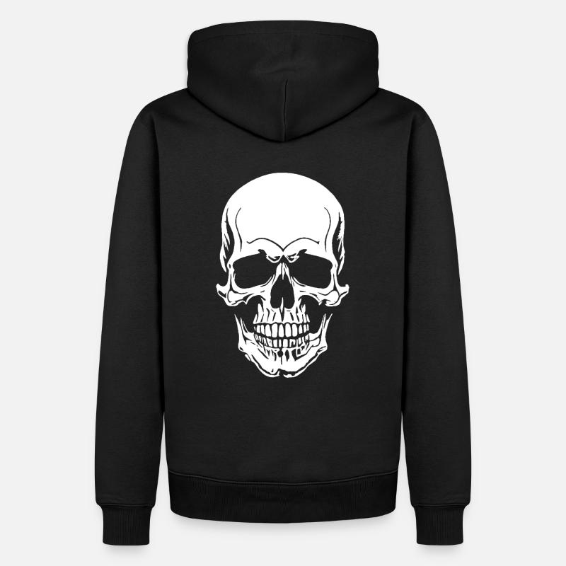 Crâne - Sweat à capuche Premium bio Homme - noir