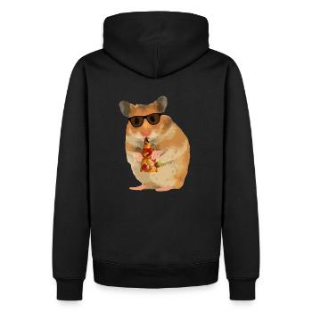 Hamster Pizza Lunettes de soleil - Sweat à capuche Premium bio Homme - noir - Dos - Nico (187cm)