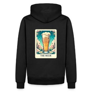 Lustige Tarot Karten Parodie Bier The Beer Männer - Männer Premium Bio Hoodie - Schwarz - Hinten - Nico (187cm)