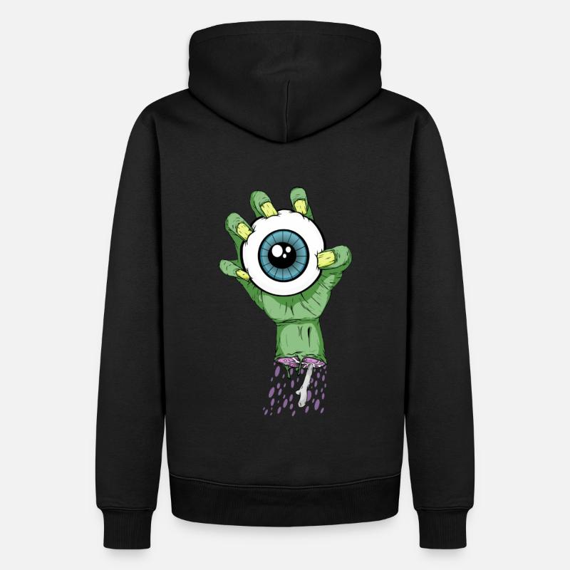 Oeil de zombie - Sweat à capuche Premium bio Homme - noir