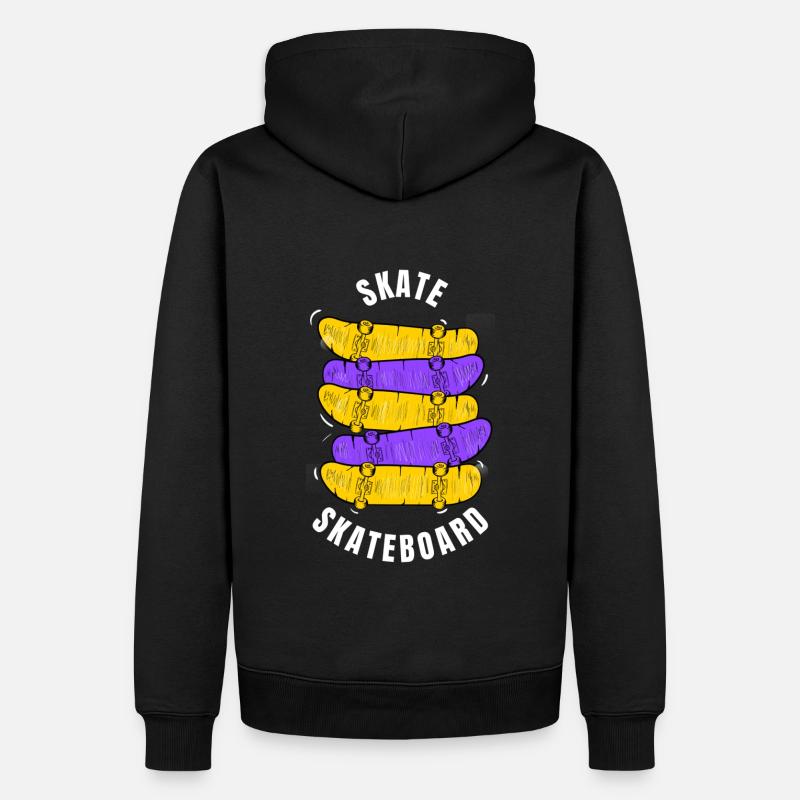 Skateboard Design - Männer Premium Bio Hoodie - Schwarz