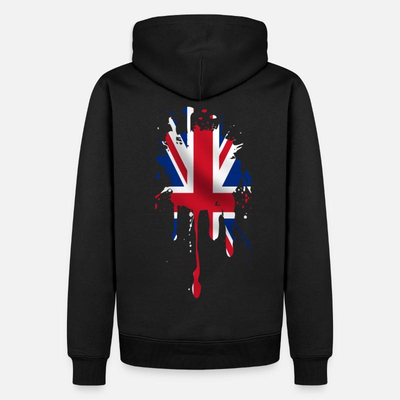union jack - Men’s Premium Organic Hoodie - black