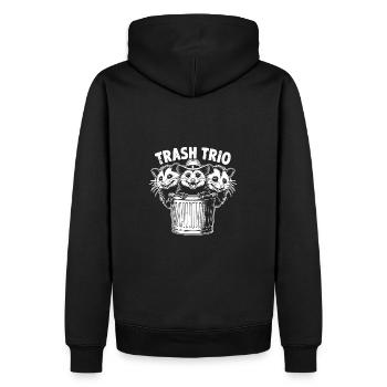 3 cool possums trash trio in the trash can - Men’s Premium Organic Hoodie - black - Back - Nico (187cm)