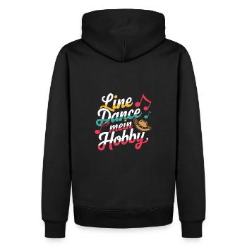 Line Dance mein Hobby - Männer Premium Bio Hoodie - Schwarz - Hinten - Nico (187cm)
