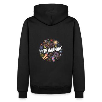 Pyrotechnie Feu d’artifice Feu d’artifice Nouvel An - Sweat à capuche Premium bio Homme - noir - Dos - Nico (187cm)