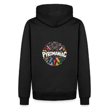 Pyrotechnie Feu d’artifice Feu d’artifice Nouvel An - Sweat à capuche Premium bio Homme - noir - Dos - Nico (187cm)