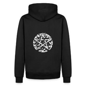 Torn Pentagram Occult Sign - Men’s Premium Organic Hoodie - black - Back - Nico (187cm)