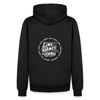 Line Dance Gruppe Training mein Tanzsport - Männer Premium Bio Hoodie - Schwarz - Hinten - Nico (187cm)