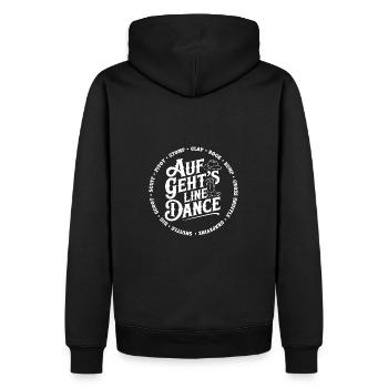 Line Dance Gruppe Training mein Tanzsport - Männer Premium Bio Hoodie - Schwarz - Hinten - Nico (187cm)