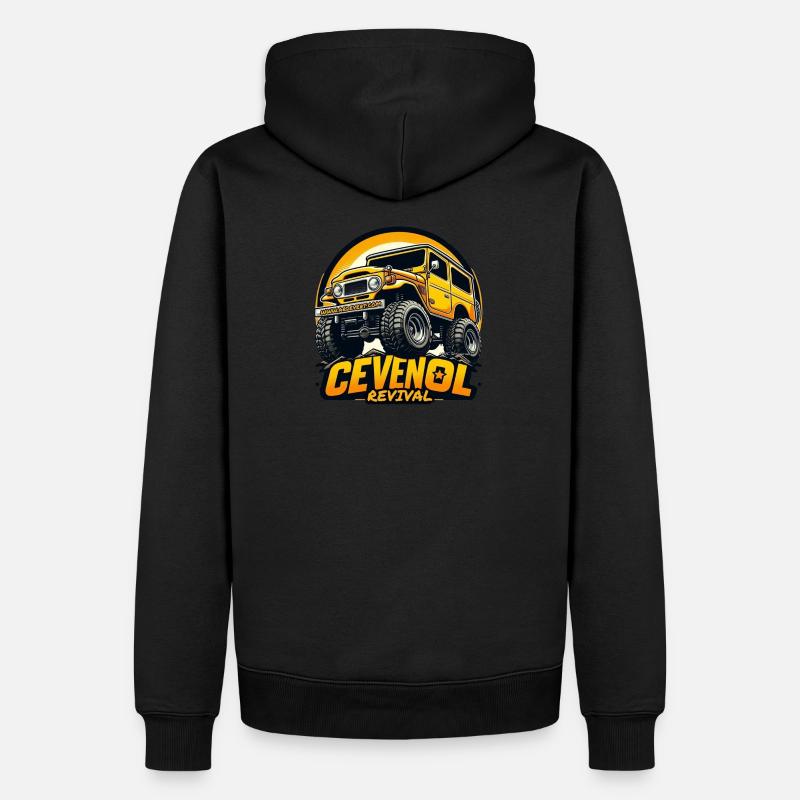 Cevenol Revival 2025 - Sweat à capuche Premium bio Homme - noir