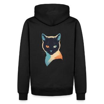 Cat's Eyes: Explosion of Colour - Men’s Premium Organic Hoodie - black - Back - Nico (187cm)
