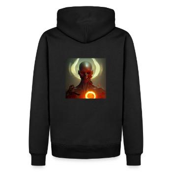 Dunkles Skelett - Männer Premium Bio Hoodie - Schwarz - Hinten - Nico (187cm)