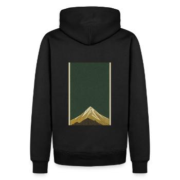 Mountain Vibes 5 - Sweat à capuche Premium bio Homme - noir - Dos - Nico (187cm)