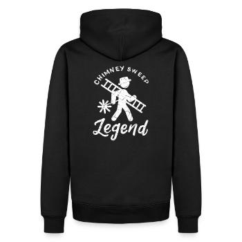 Porte-bonheur ramoneur - Sweat à capuche Premium bio Homme - noir - Dos - Nico (187cm)
