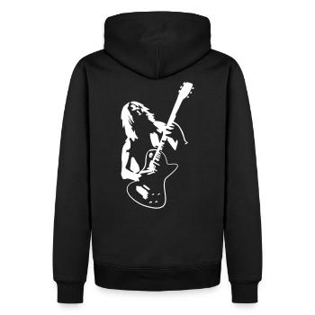 Hard Rock Musik Tribal - Männer Premium Bio Hoodie - Schwarz - Hinten - Nico (187cm)
