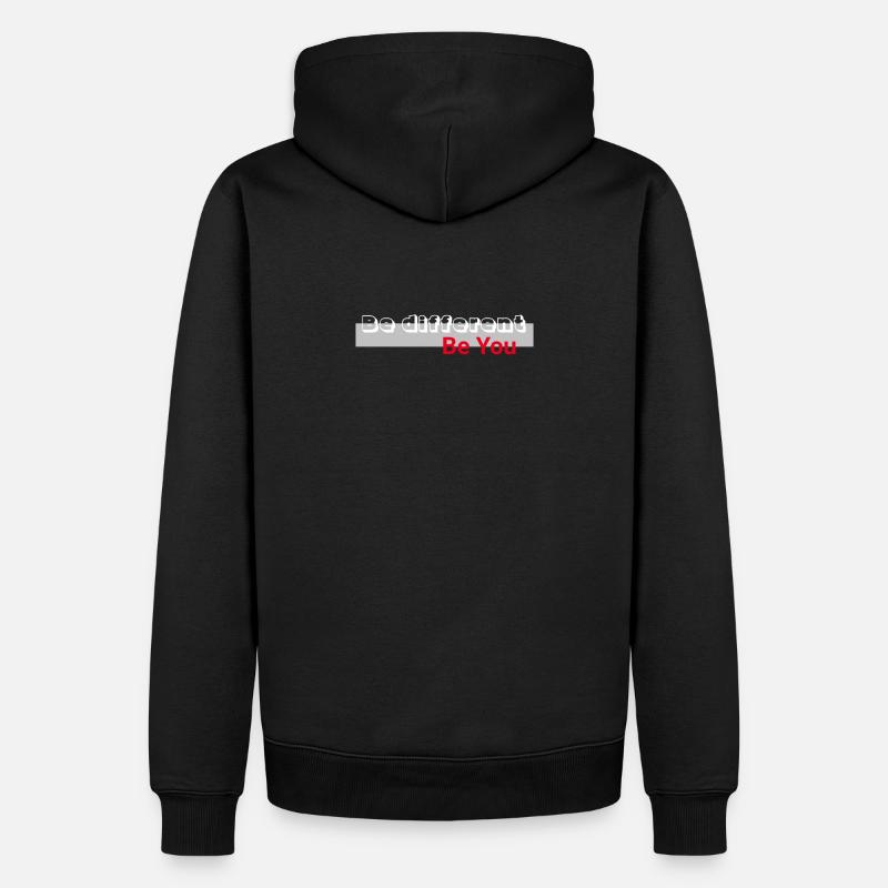 Sei anders, sei du - Männer Premium Bio Hoodie - Schwarz