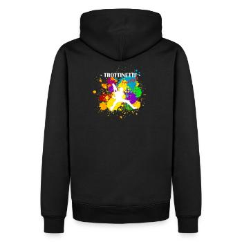 Logo TROTTINETTE 2 - Sweat à capuche Premium bio Homme - noir - Dos - Nico (187cm)
