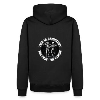 Radiology design funny skeletons radiologist saying - Men’s Premium Organic Hoodie - black - Back - Nico (187cm)