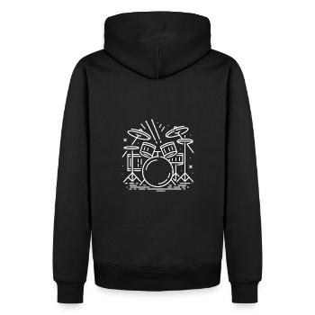 Le batteur de batterie du groupe de rock Destroy Silence. - Sweat à capuche Premium bio Homme - noir - Dos - Nico (187cm)