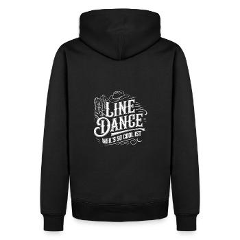Line Dance Gruppe Training mein Tanzsport. - Männer Premium Bio Hoodie - Schwarz - Hinten - Nico (187cm)