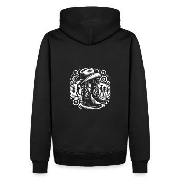 Line Dancing Country Dance - Line Dance Tanzen - Männer Premium Bio Hoodie - Schwarz - Hinten - Nico (187cm)