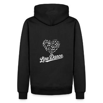 Danse en ligne Danser avec l’amour et le cœur - Sweat à capuche Premium bio Homme - noir - Dos - Nico (187cm)