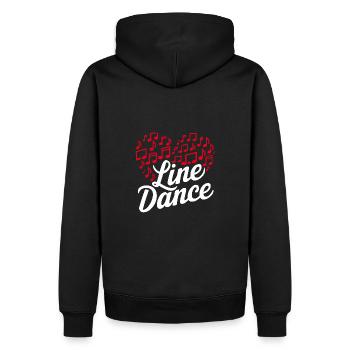Danse en ligne Danser avec l’amour et le cœur - Sweat à capuche Premium bio Homme - noir - Dos - Nico (187cm)