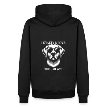 Labrador Retriever Loyauté Ami de la famille - Sweat à capuche Premium bio Homme - noir - Dos - Nico (187cm)
