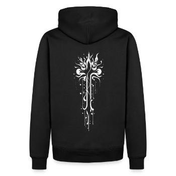 Croix Stylish Christian - Sweat à capuche Premium bio Homme - noir - Dos - Nico (187cm)