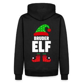 Weinachten Weihnachtself Bruder Elf Elfen - Männer Premium Bio Hoodie - Schwarz - Hinten - Nico (187cm)