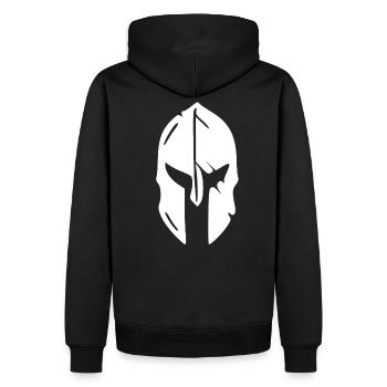 Spartaner - Design - Sweat à capuche Premium bio Homme - noir - Dos - Nico (187cm)