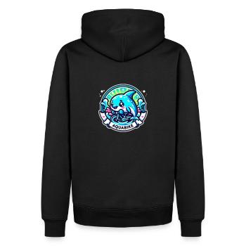 Aquabike - Sweat à capuche Premium bio Homme - noir - Dos - Nico (187cm)