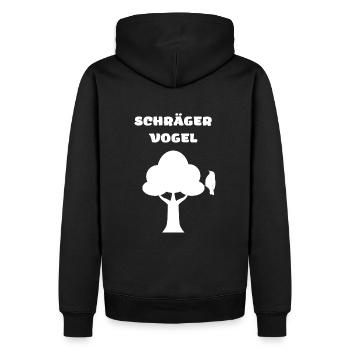 Schräger Vogel - Männer Premium Bio Hoodie - Schwarz - Hinten - Nico (187cm)