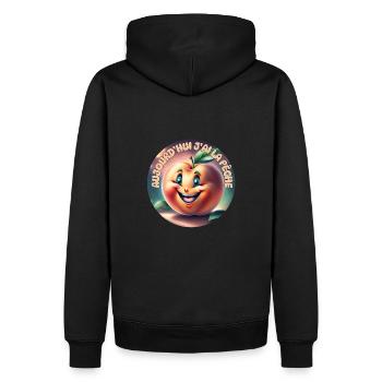 Heute bin ich in der Stimmung - Männer Premium Bio Hoodie - Schwarz - Hinten - Nico (187cm)
